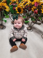 Load image into Gallery viewer, Grow With Me Crew or Cowl Neck - Cream Sunflowers (bamboo jersey)