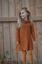 Load image into Gallery viewer, Kids Benicia Top/Dress - Mini Purple Hearts (bamboo french terry)