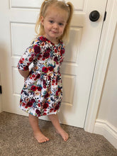 Load image into Gallery viewer, Kids Bloomsbury Top/Dress - Pink Sunflowers (bamboo french terry)