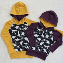 Load image into Gallery viewer, Grow With Me Hoodie - Pink Sunflowers (bamboo french terry)