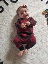 Load image into Gallery viewer, Harem Romper - Mulberry Snow (cotton jersey)