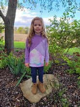 Load image into Gallery viewer, Colourblock Crew/Hoodie - Lime Faux Linen (bamboo jersey)