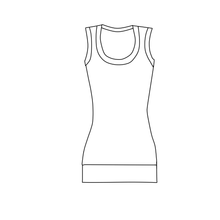 Load image into Gallery viewer, Women's Slim Tank - Painted Waves (bamboo french terry)
