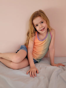 Kids Tank - Ombre Stripes (bamboo french terry)