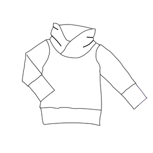 Grow With Me Crew or Cowl Neck - Cream Sunflowers (bamboo jersey)