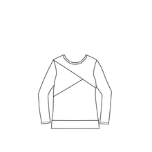 Load image into Gallery viewer, Colourblock Crew/Hoodie - Leafy Greens (cotton jersey)