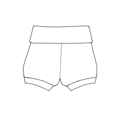 Cuff Shorts - Cream Sunflowers (bamboo jersey)