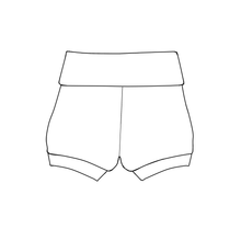 Load image into Gallery viewer, Cuff Shorts - Unicorn Inked (bamboo jersey)