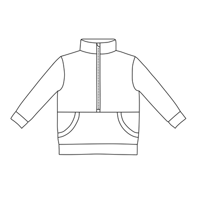 Kids Half Zip Sweater - PREORDER Blended Thread Fabrics