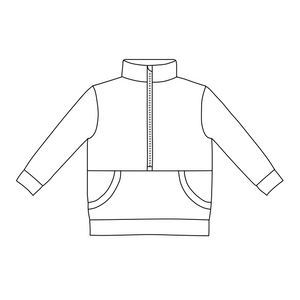 Kids Half Zip Sweater - PREORDER Blended Thread Fabrics