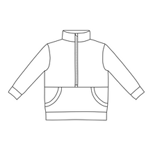 Load image into Gallery viewer, Kids Half Zip Sweater - Cotton Candy Stripes (bliss)