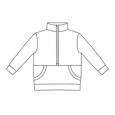 Kids Half Zip Sweater - Cotton Basics