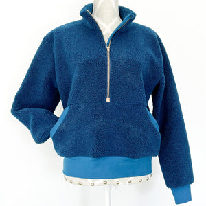 Kids Half Zip Sweater - Ombre Stripes (bamboo french terry)