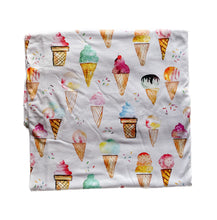 Load image into Gallery viewer, Kids Basic Crew - Ice Cream on Beige (bamboo jersey)