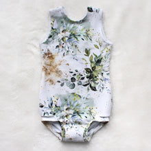 Load image into Gallery viewer, Low Back Leo - Floral Vines (bamboo jersey)