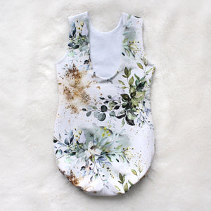 Low Back Leo - Floral Vines (bamboo jersey)