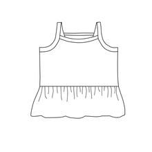 Load image into Gallery viewer, Summer Cami - Purple Hearts (bamboo jersey)