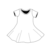 Load image into Gallery viewer, T Shirt Dress - Unicorn Inked (bamboo jersey)
