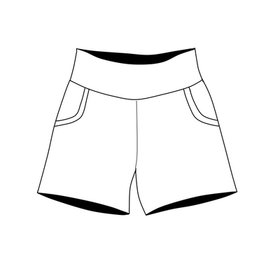 Jogger Shorts - Dino Rainbows (bamboo jersey)