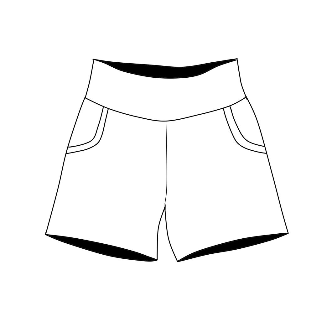 Jogger Shorts - Dinos (rib knit)