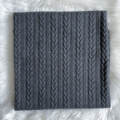 Last Chance Print - Charcoal Cable Knit