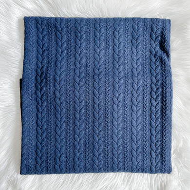 Last Chance Print - Navy Cable Knit