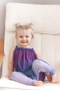 Willow Top and Romper - Dino Rainbows (bamboo jersey)