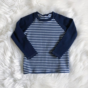 Kids Nico Raglan - Royal Blocked Retro (bamboo jersey)