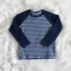 Kids Nico Raglan - Ombre Stripes (bamboo french terry)
