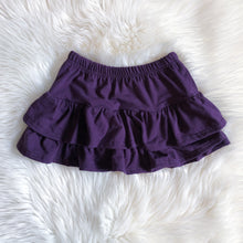 Load image into Gallery viewer, Tiered Skirt - Purple Hearts (bamboo jersey)