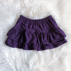 Tiered Skirt - Purple Hearts (bamboo jersey)