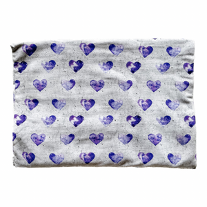 Grow With Me Harem Shorts - Mini Purple Hearts (bamboo french terry)