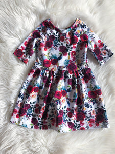 Kids Bloomsbury Top/Dress - Quilted Floral (cotton jersey)