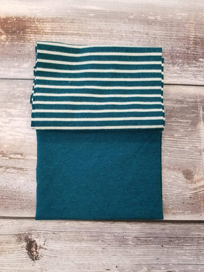 Last Chance Print - Teal Solid and Stripes