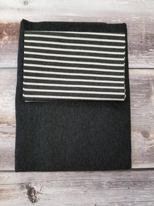Last Chance Print - Charcoal Solid and Stripes