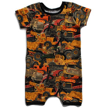 Load image into Gallery viewer, Harem Shorts Romper - Oranges (bamboo french terry)