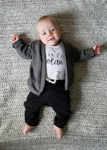 Load image into Gallery viewer, Kids Straight Cardi - Inked (bamboo jersey)