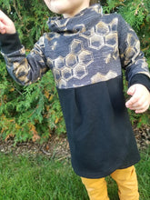 Load image into Gallery viewer, Kids Tulip Sweater - Mossy Leopard (cotton rib)