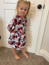 Load image into Gallery viewer, Kids Bloomsbury Top/Dress - Painted Waves (bamboo french terry)