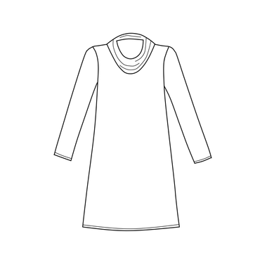 Kids Benicia Top/Dress - Mulberry Snow (cotton jersey)