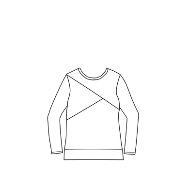 Colourblock Crew/Hoodie - Silver Hearts (bamboo french terry)