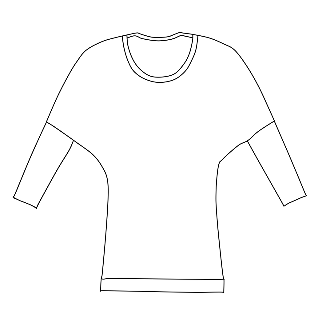 Kids Dolman - Midnight Bamboo Rib