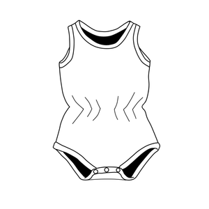 Elaina Romper - White Dots on Black Linen (cotton french terry)