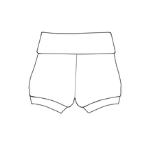 Load image into Gallery viewer, Cuff Shorts - Grape Bamboo Rib