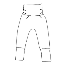 Load image into Gallery viewer, Grow With Me Pants - Silver Hearts (bamboo french terry)
