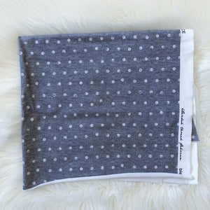 Last Chance Print - White Dots on Grey (cotton french terry)