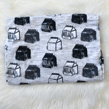 Load image into Gallery viewer, Grow With Me Harem Shorts - Milk Cartons (cotton french terry)
