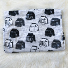 Load image into Gallery viewer, Cozy Footies - Milk Cartons (cotton french terry)