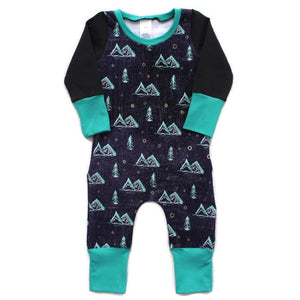 Harem Romper - Birds (bamboo french terry)