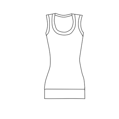 Women's Slim Tank - Painted Waves (bamboo french terry)